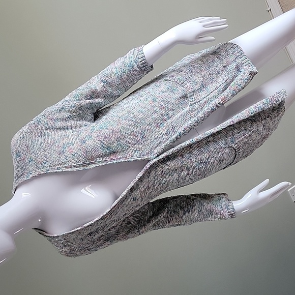 Tribal Sweaters - Tribal Multi-Color Colorful Knit Open Cardigan Size Medium